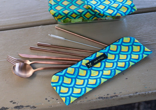 Meli Wraps Reusable Cutlery Set- Scales - Homeland Harvest