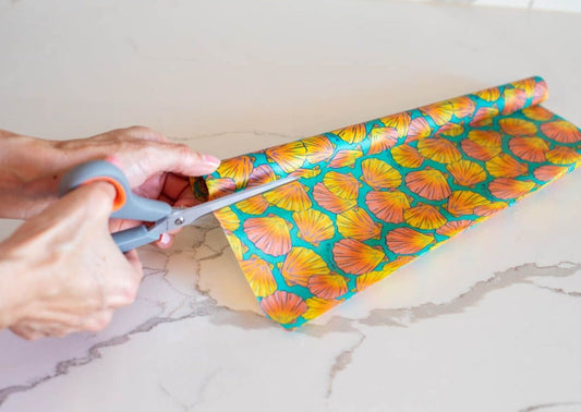 Beeswax Wrap Bulk Roll - Shells Print - Homeland Harvest