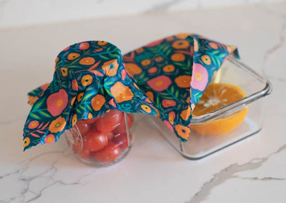 Beeswax Food Wrap - Fall Bloom Print - Homeland Harvest