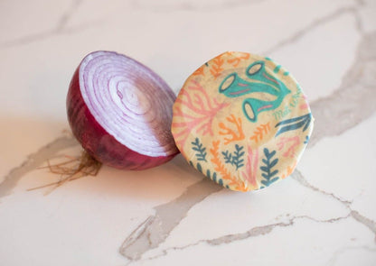Meli Wraps Beeswax Wrap Bulk Roll + Cutlery Set in Reef Print - Homeland Harvest