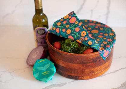 Beeswax Food Wrap - Fall Bloom Print - Homeland Harvest