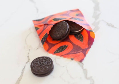 Beeswax Wrap Bulk Roll - Purple Papaya Print - Homeland Harvest
