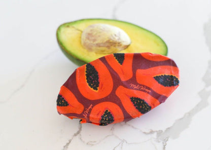 Beeswax Wrap Bulk Roll - Purple Papaya Print - Homeland Harvest