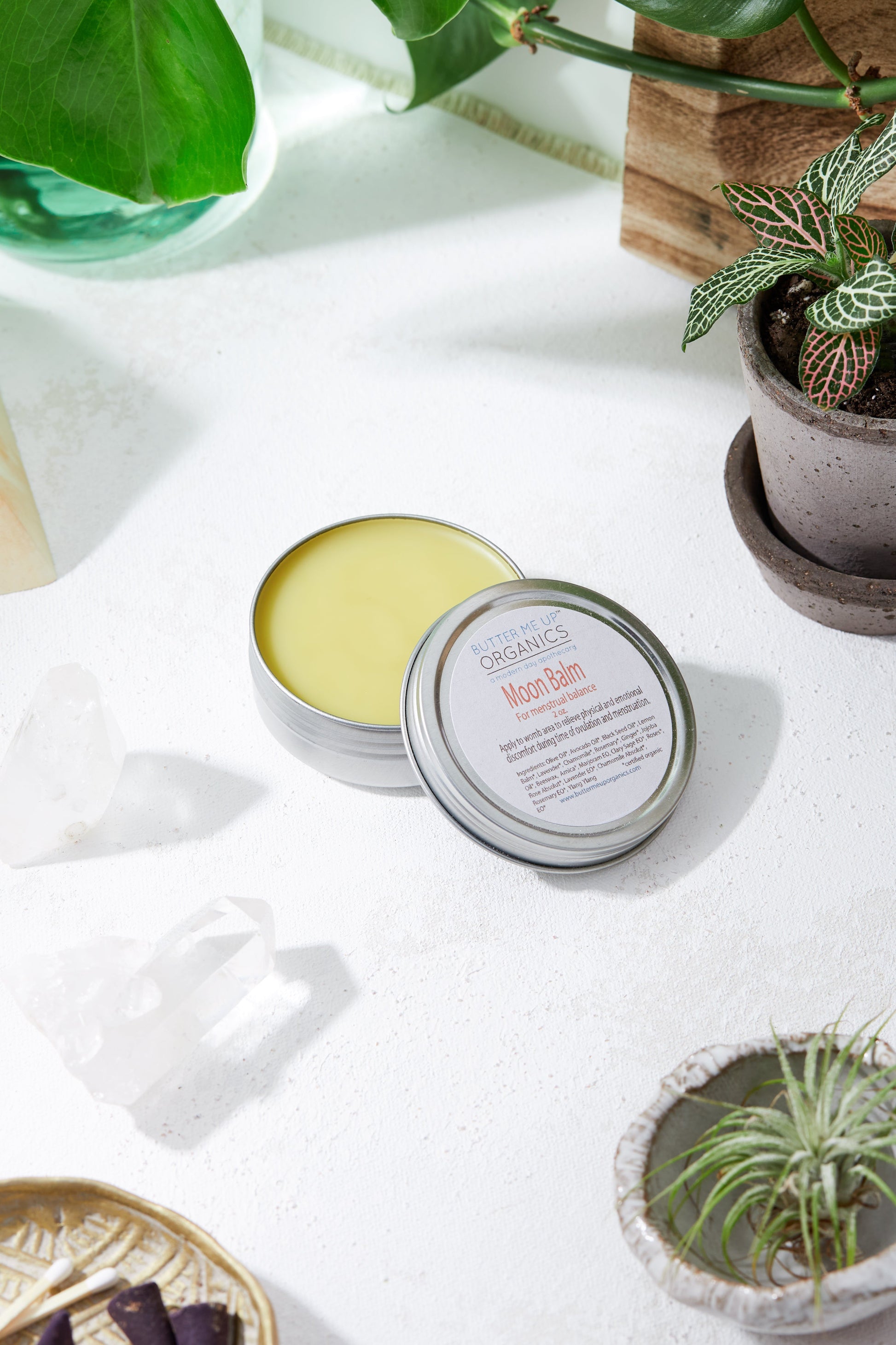 Moon Balm / Menstrual Care / PMS / Period Cramps / Hormone Balancing / Ovulation Pain / Butter Me Up Organics / Organic Skincare / Organic - Homeland Harvest