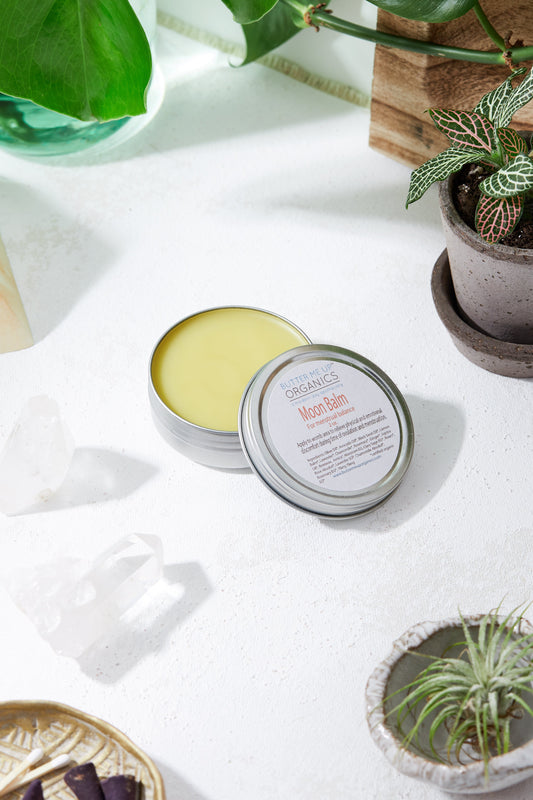 Moon Balm / Menstrual Care / PMS / Period Cramps / Hormone Balancing / Ovulation Pain / Butter Me Up Organics / Organic Skincare / Organic - Homeland Harvest
