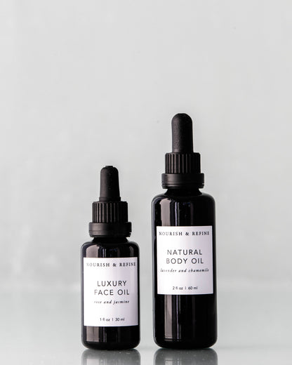 Luxury Face & Body Oil Set - Homeland Harvest