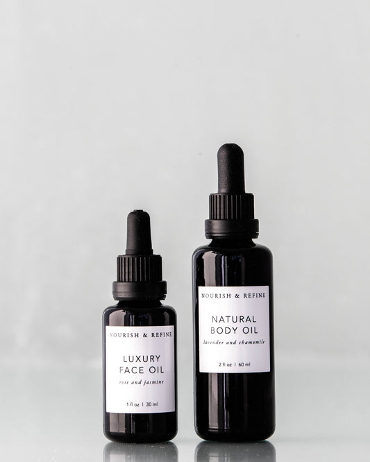 Luxury Face & Body Oil Set - Homeland Harvest
