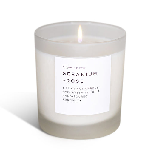 Geranium + Rose - Signature Candle - Homeland Harvest