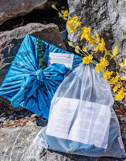 Assorted Set of 5 Reusable Cloth Furoshiki Gift Wrap | Ocean Collection - Homeland Harvest