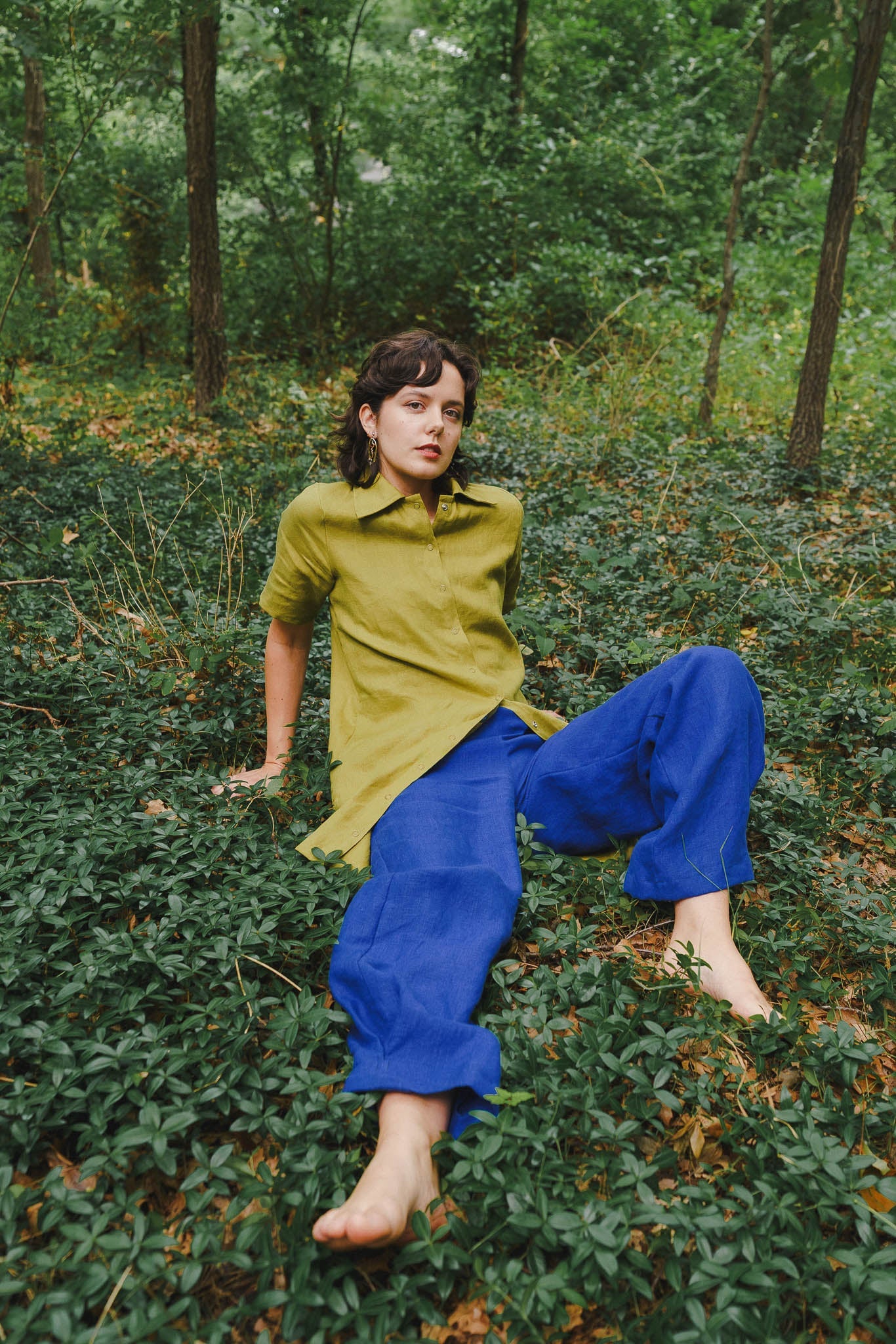 Crescent Moon Pants (Updated) in Kingfisher Blue