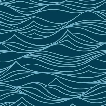 Large Reusable Cloth Furoshiki Gift Wrap | Whales & Waves