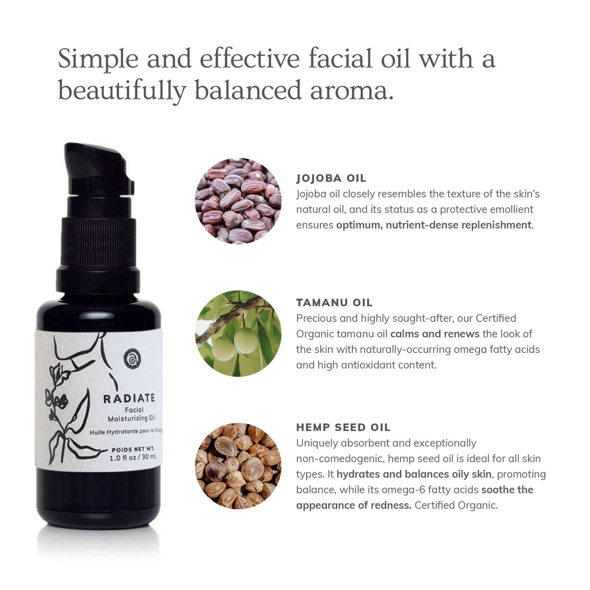 Radiate - Facial Moisturizing Oil (30 ml)- Collective - Homeland Harvest