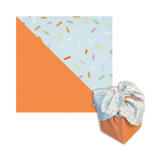 Small Reusable Cloth Furoshiki Gift Wrap | Spring Confetti - Homeland Harvest