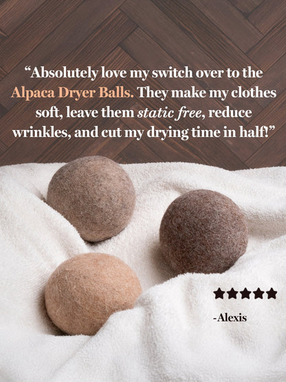 Alpaca Dryer Balls ( 3 pack ) - Homeland Harvest