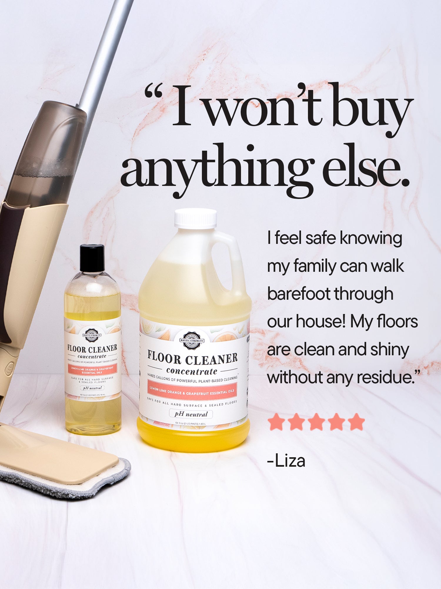 Floor Cleaner Concentrate | Rosemary, Mint & Tea Tree - Homeland Harvest