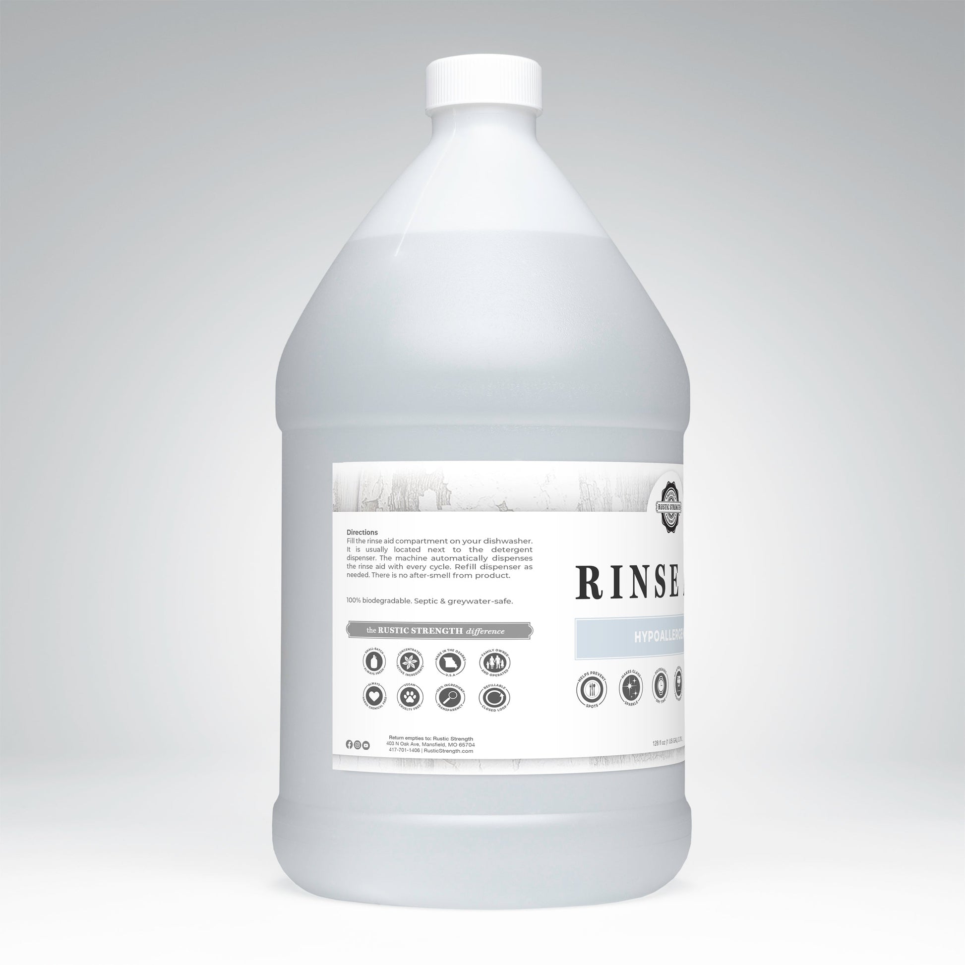 Rinse Aid for Automatic Dishwashers | Unscented - Homeland Harvest