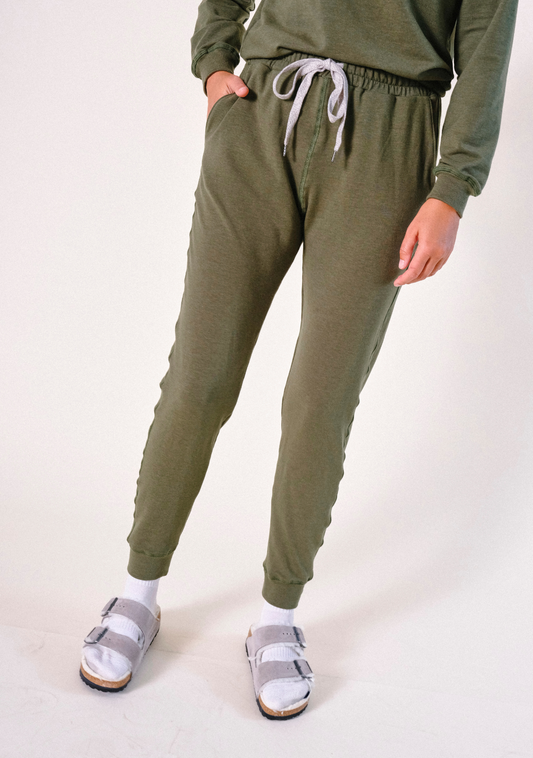 Agnes Organic Cotton + Tencel™ Jogger Pant - Moss - Homeland Harvest
