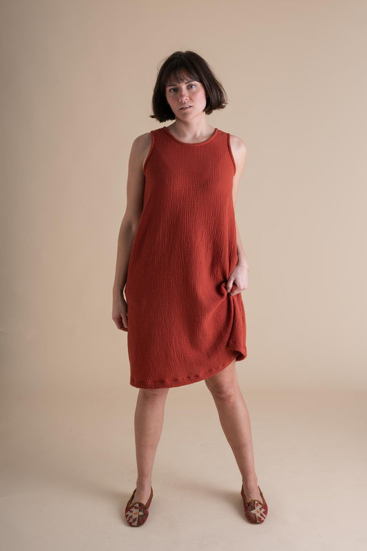 Tank Dress in Mulberry