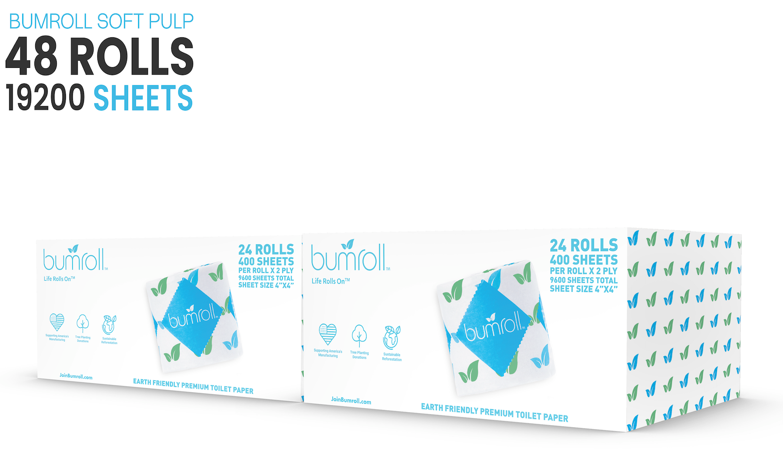 Bumroll, Proudly Made in USA, Premium Toilet Paper & Paper Towels, Plants Trees In The USA - Homeland Harvest