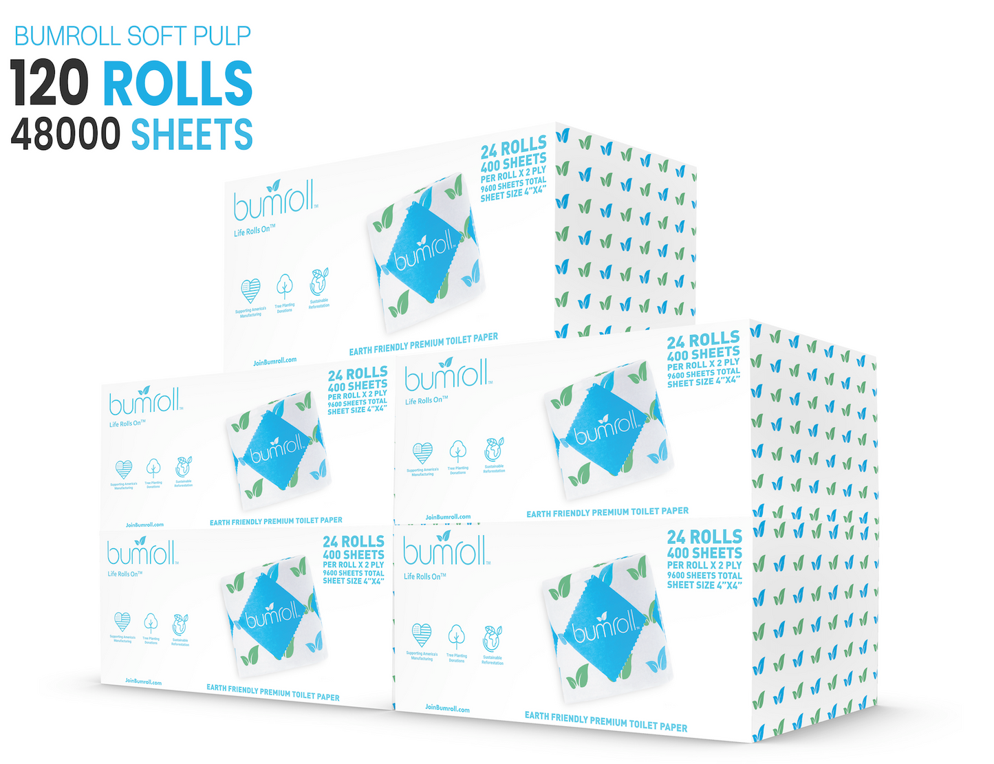 Bumroll, Proudly Made in USA, Premium Toilet Paper & Paper Towels, Plants Trees In The USA