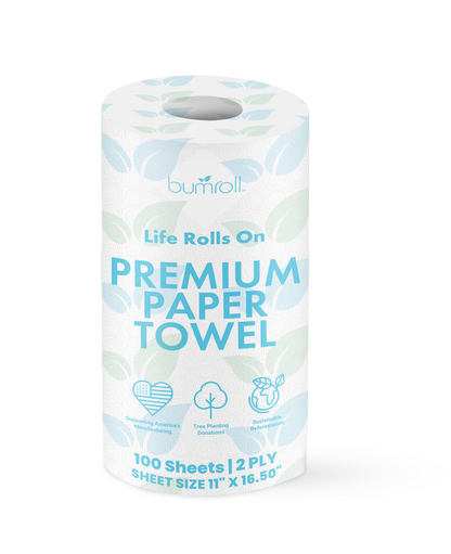 Bumroll, Proudly Made in USA, Premium Toilet Paper & Paper Towels, Plants Trees In The USA - Homeland Harvest