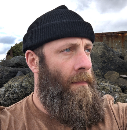 Black Wool Cap