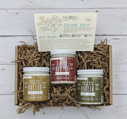 Tallow Man Men’s Beard Butter Trio Gift Box | 100% Natural Tallow