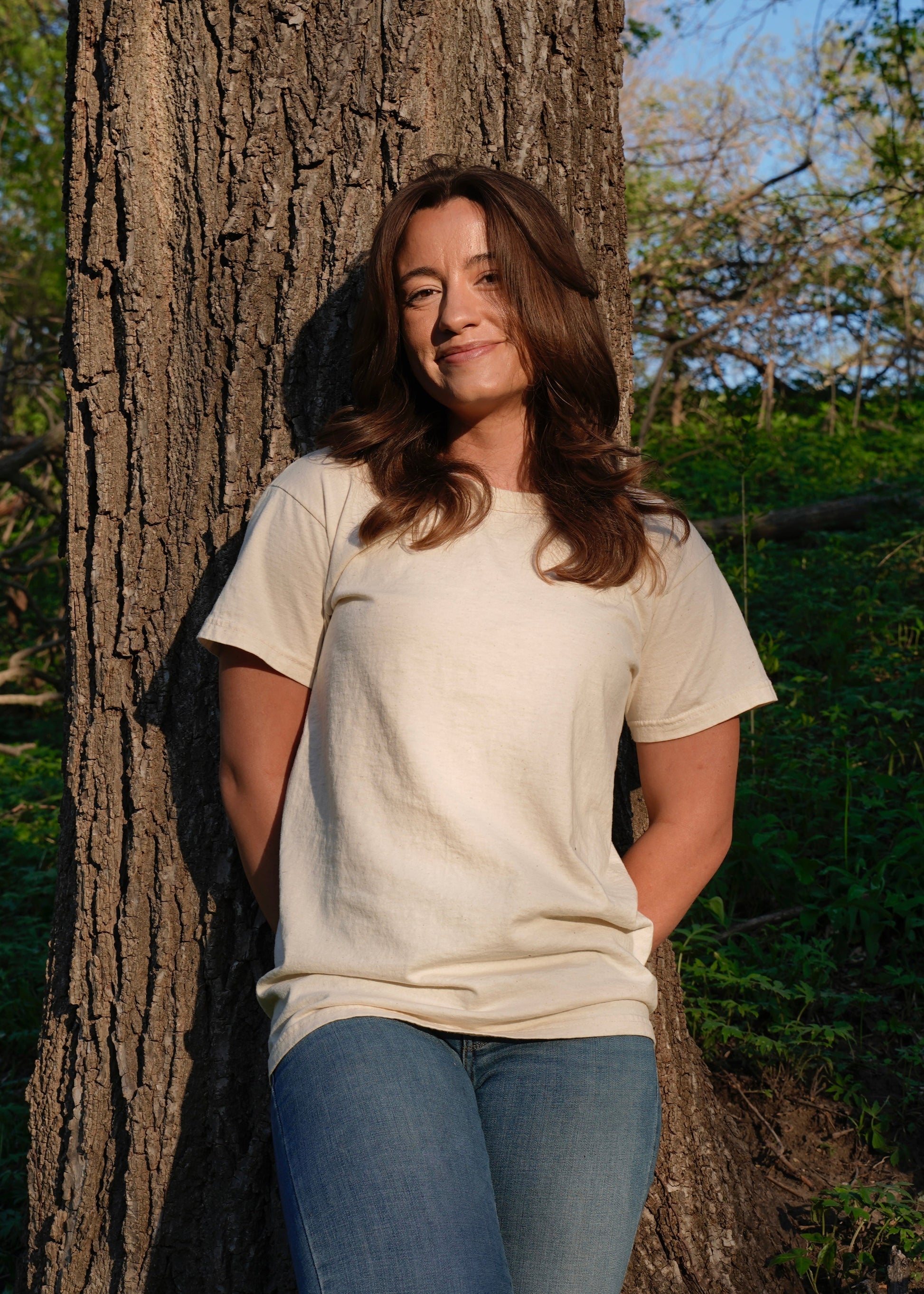 Unisex Organic Cotton Short Sleeve T-Shirt - Undyed - Homeland Harvest