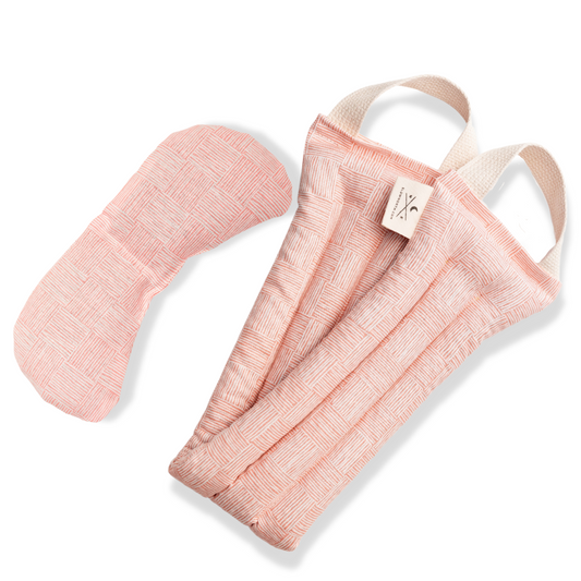 Eye Mask + Neck Wrap Bundle - Pink Pampas - Homeland Harvest