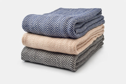 Chevron Pattern Soft Wool Throw Size Blanket - Homeland Harvest