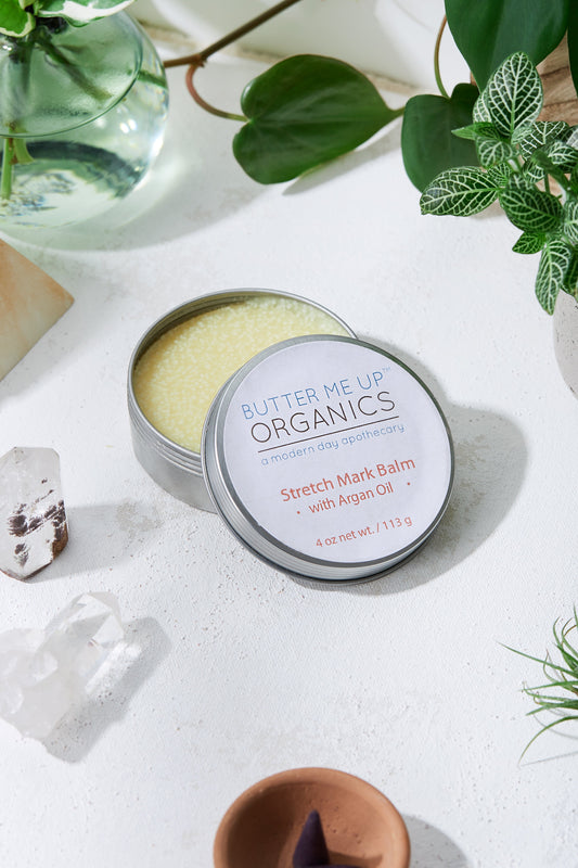 Organic Stretch Mark Body Butter Argan Oil/ Stretch Marks / Stretch Mark Salve / Stretch Mark Reducer / Organic Skincare / Butter Me Up - Homeland Harvest