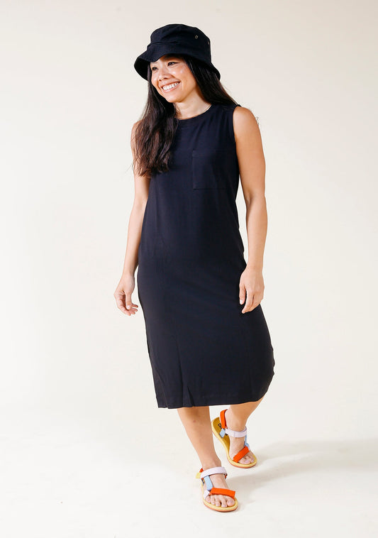 Sophie Tank Jersey Dress - Black - Homeland Harvest