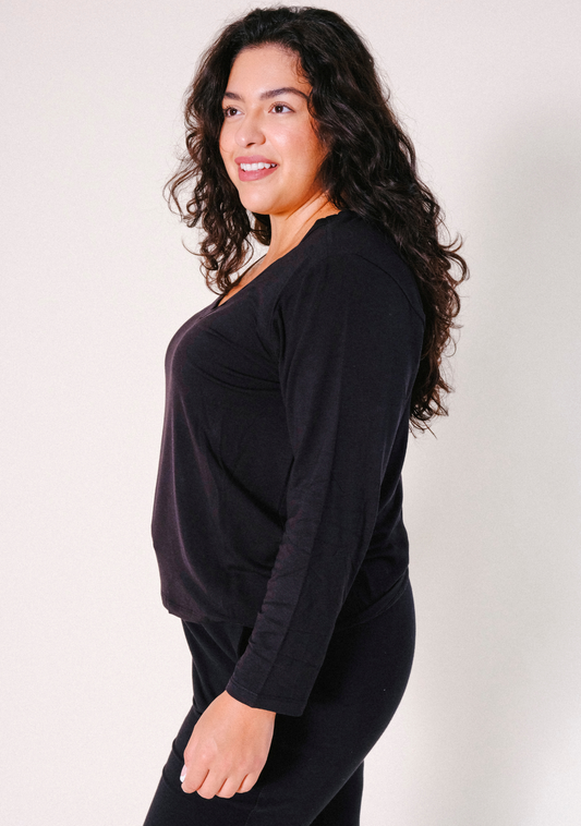 Toni PJ Shirt - Black - Homeland Harvest