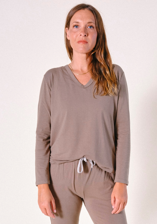 Toni PJ Shirt - Olive - Homeland Harvest