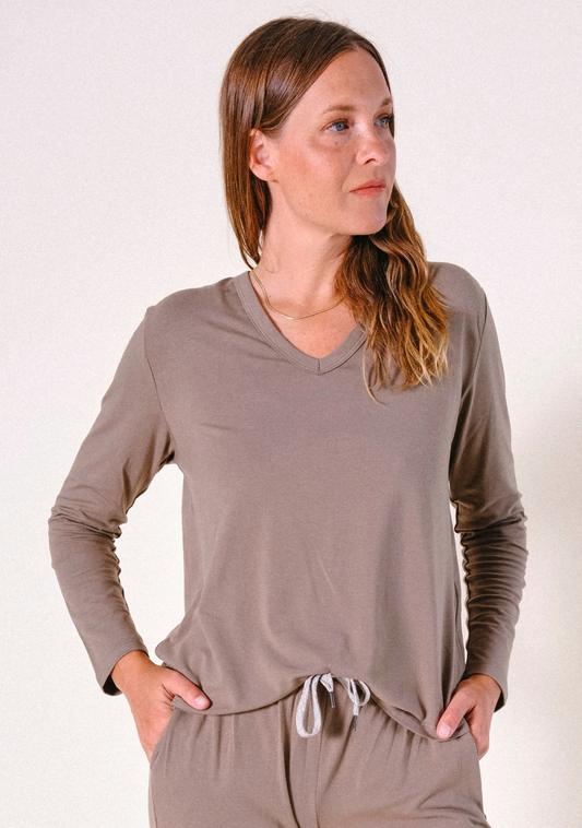 Toni PJ Shirt - Olive - Homeland Harvest