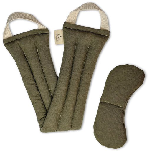 Eye Mask + Neck Wrap Bundle - Olive - Homeland Harvest