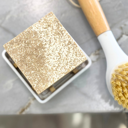 Solid Kitchen Soap Bar - No Plastic Bottles, Cuts Grease Better Than Liquid