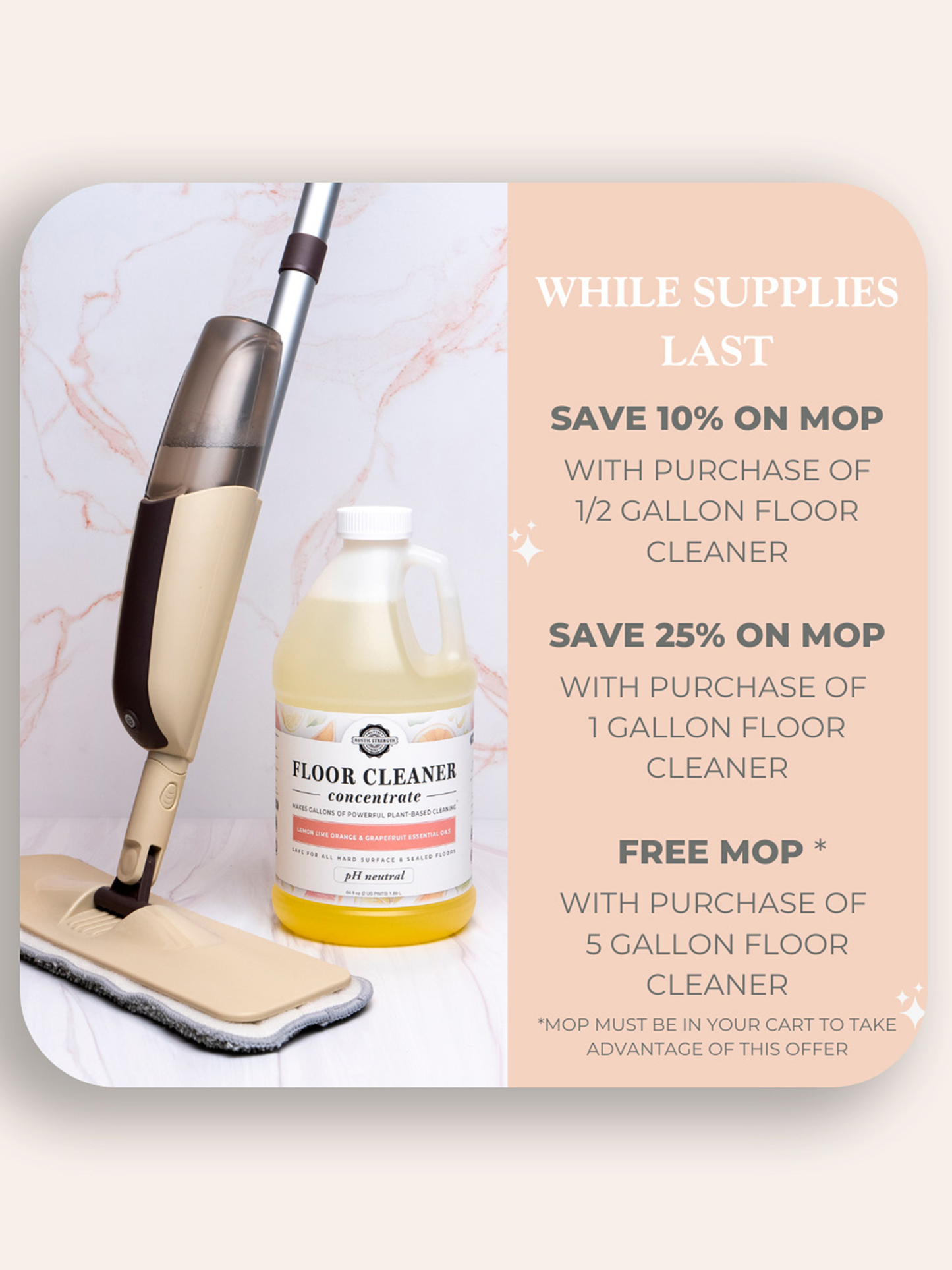 Floor Cleaner Concentrate | Rosemary, Mint & Tea Tree - Homeland Harvest