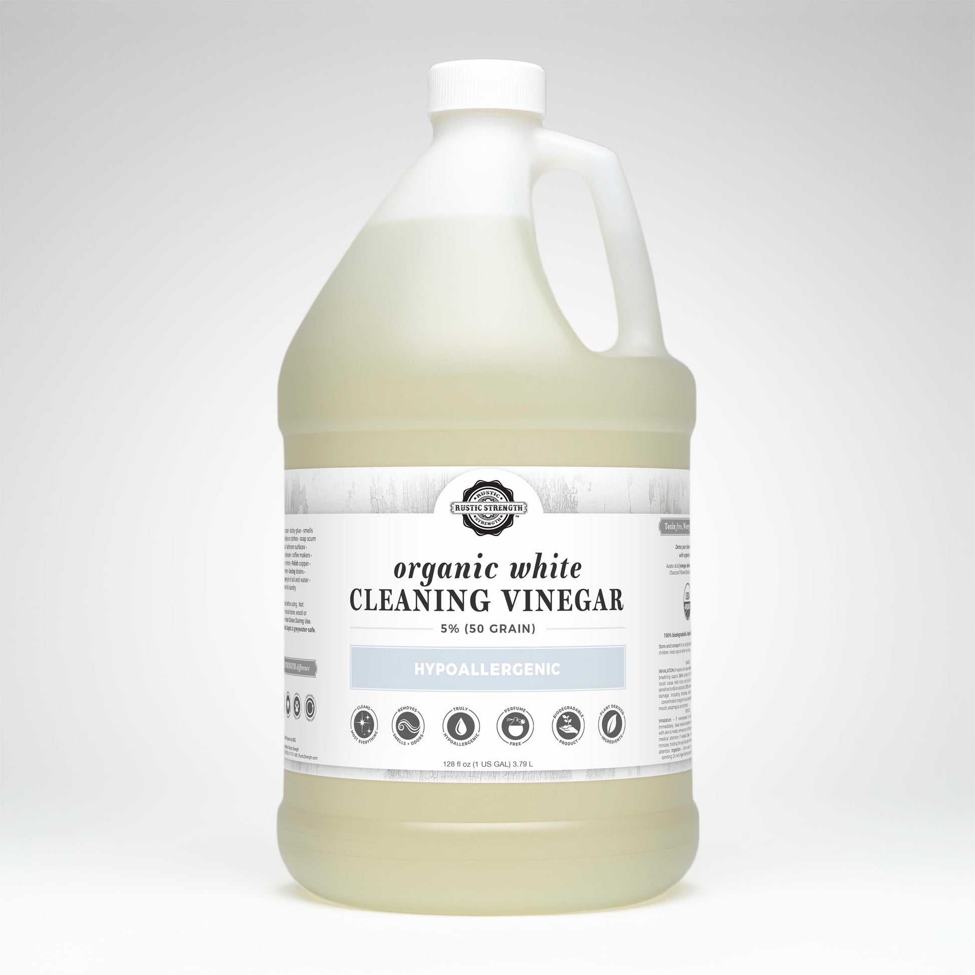 Organic White Cleaning Vinegar | 5% (50 grain) - Homeland Harvest