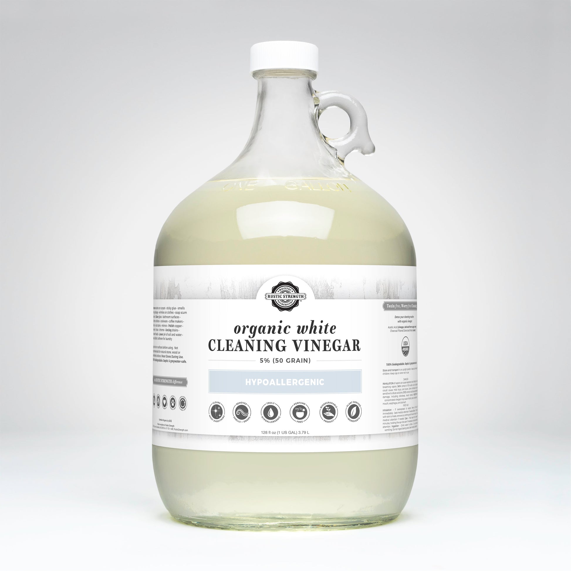Organic White Cleaning Vinegar | 5% (50 grain) - Homeland Harvest