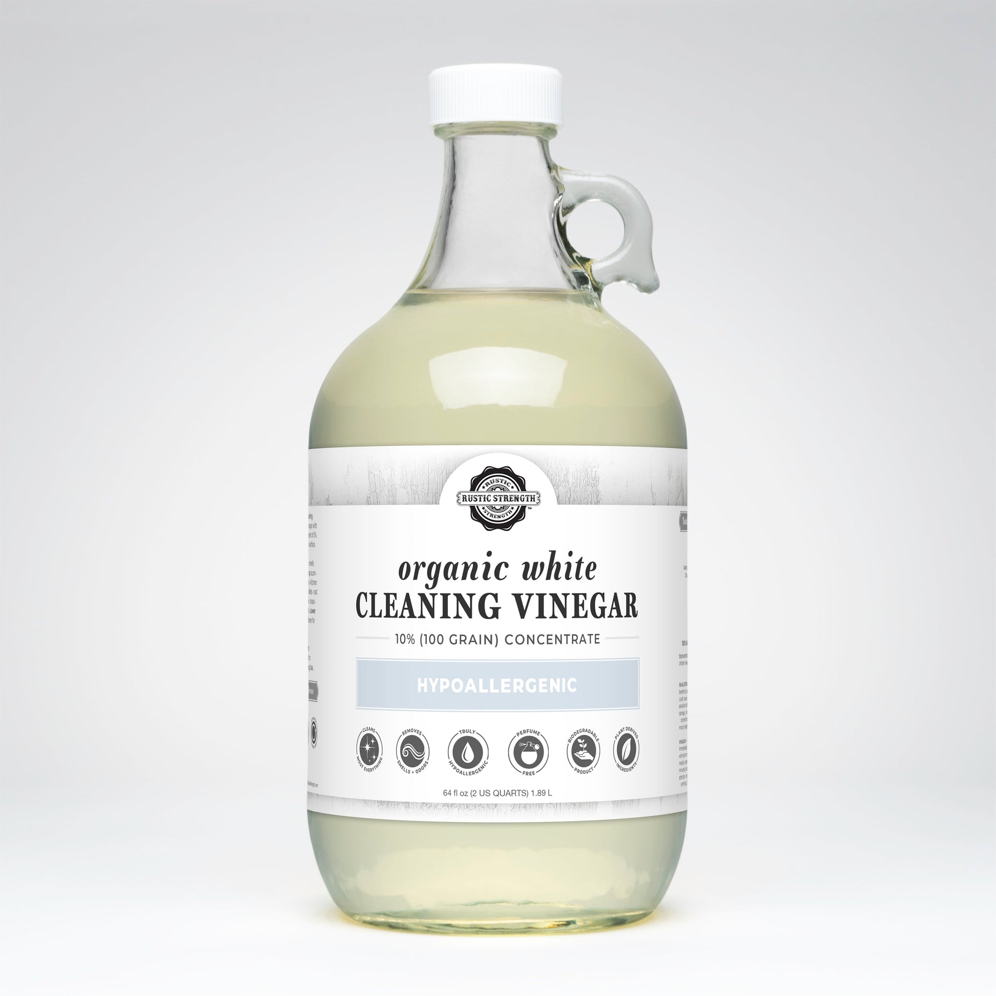 Organic White Cleaning Vinegar Concentrate | 10% (100 grain) - Homeland Harvest