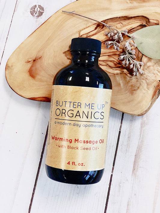 Organic Warming Massage Oil  / Muscle Ache Reliever - Homeland Harvest