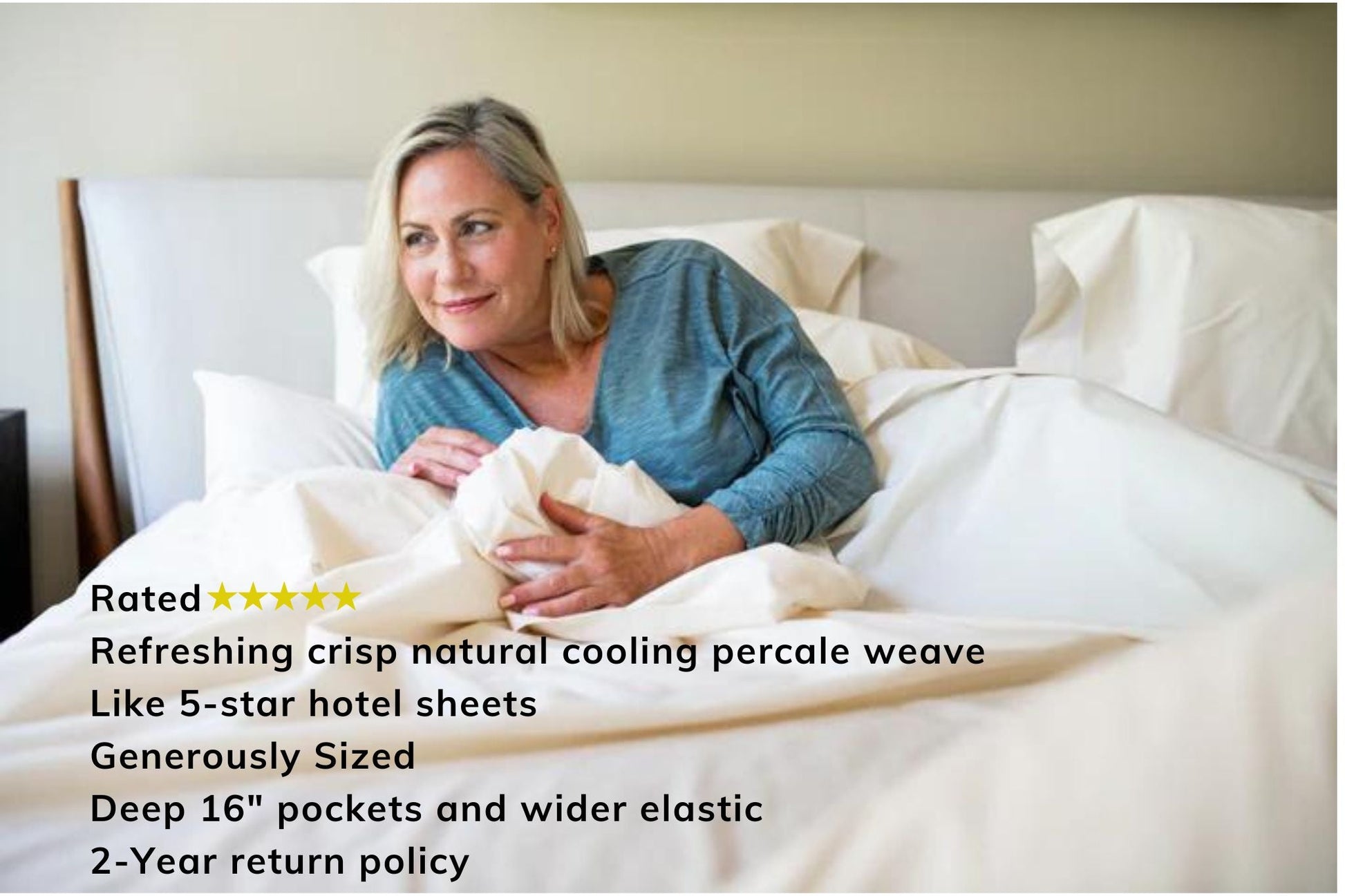 Cotton Percale Bed Sheet Set - Homeland Harvest