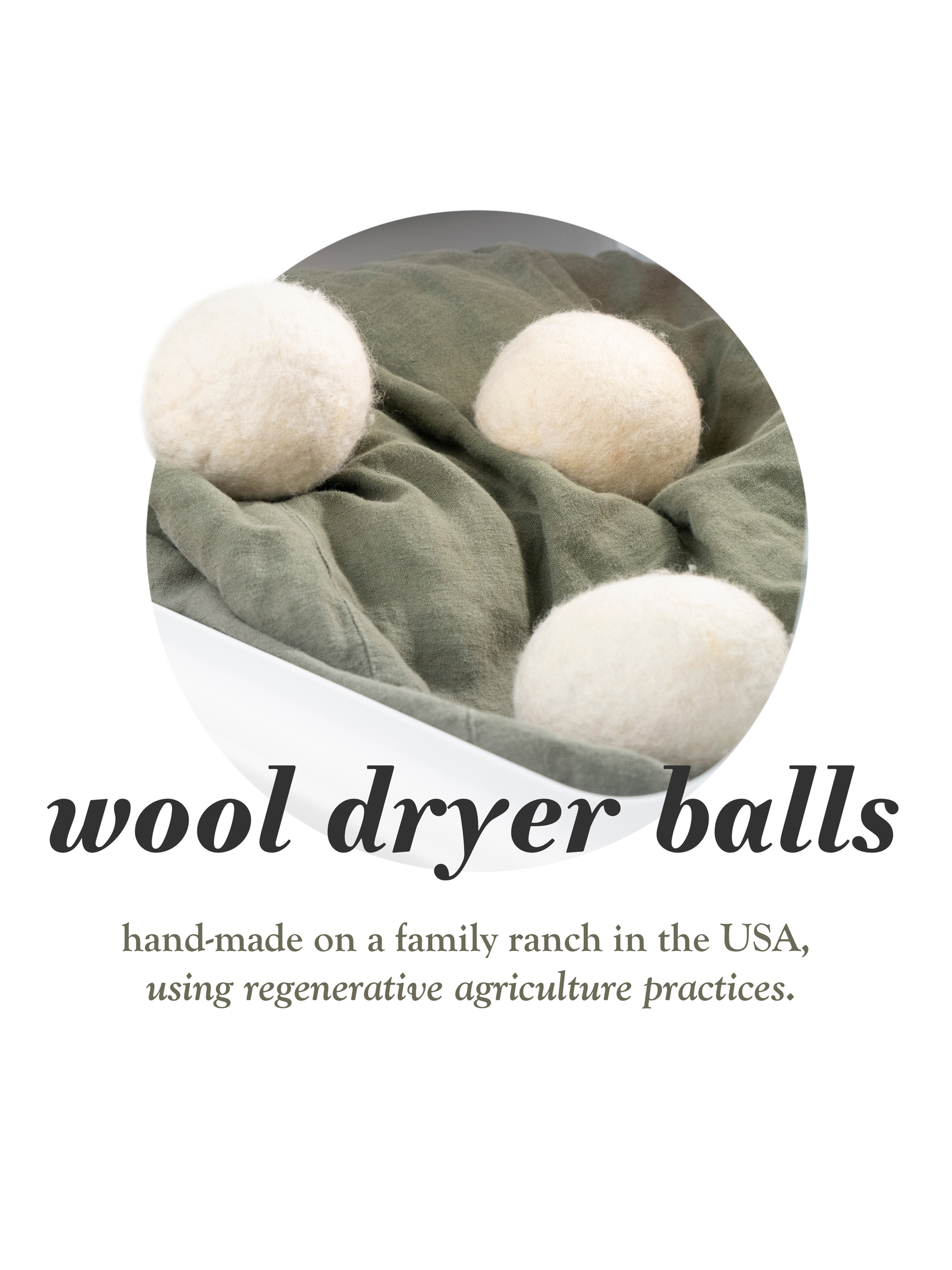 Jumbo Wool Dryer Balls ( 3 pack ) - Homeland Harvest