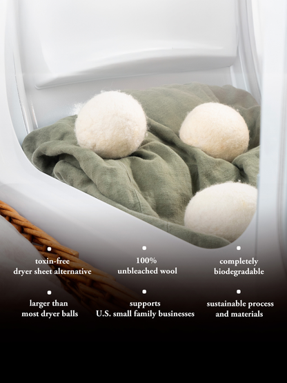 Jumbo Wool Dryer Balls ( 3 pack ) - Homeland Harvest