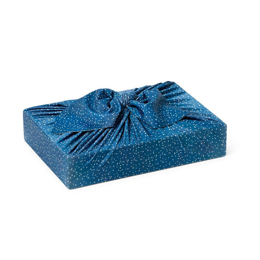 Set of 2 Large Reusable Cloth Furoshiki Gift Wrap | Holiday Shapes & Snow - Homeland Harvest