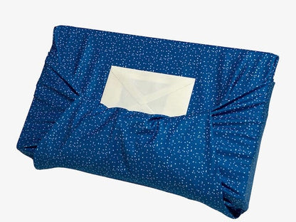 Extra Large Reusable Cloth Furoshiki Gift Wrap | Holiday Shapes & Snow - Homeland Harvest