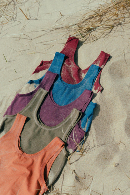 Crop Tank in Azure