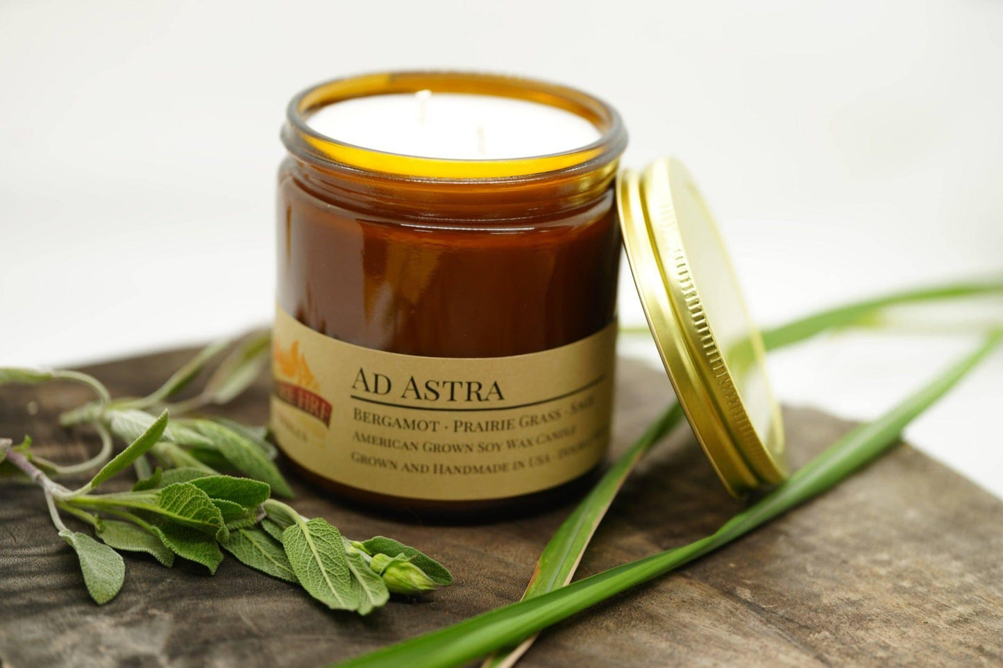Ad Astra Soy Wax Candle | 16 oz Double Wick Amber Apothecary Jar
