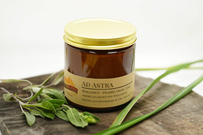Ad Astra Soy Wax Candle | 16 oz Double Wick Amber Apothecary Jar